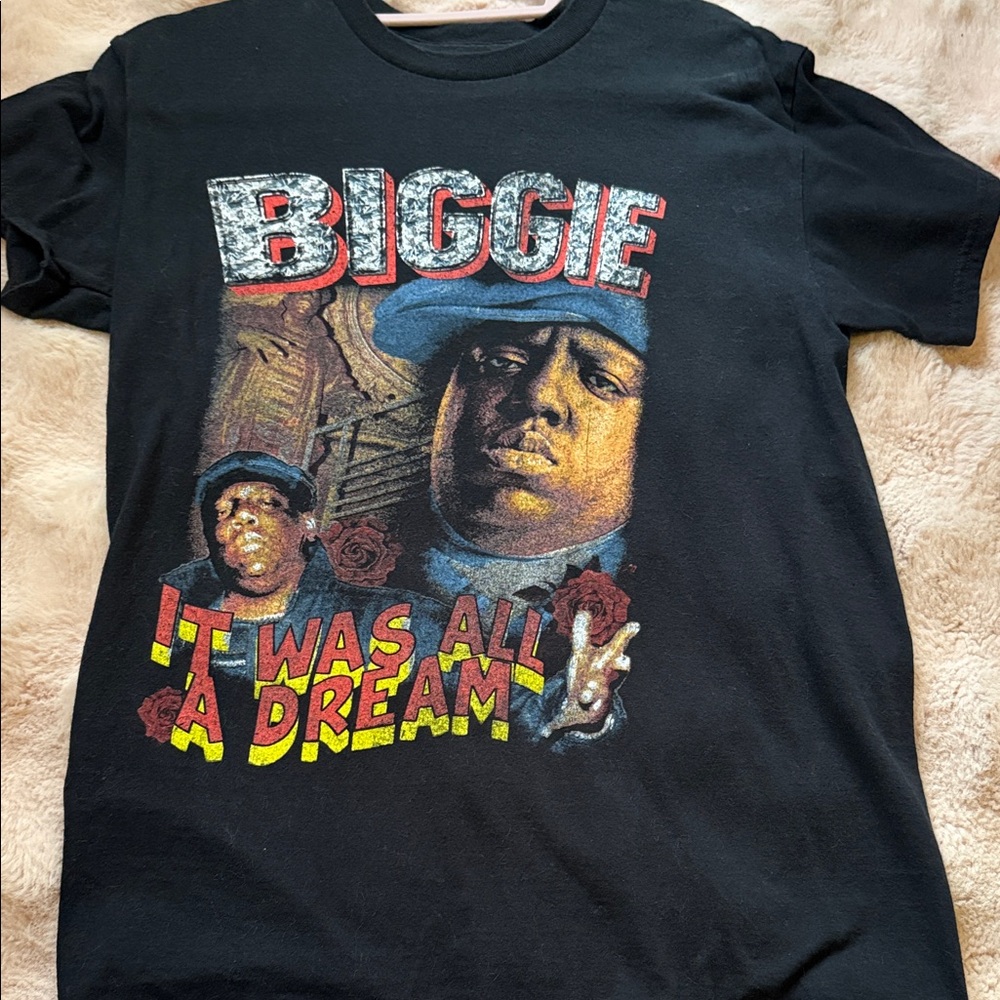 Black Graphic Tee - Biggie Design